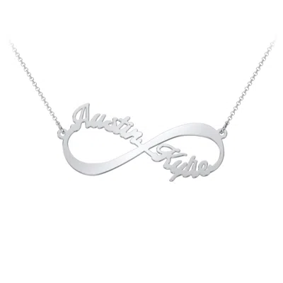 Jewlr Infinite Love Name Daughters Necklace In Sterling Silver