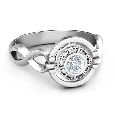 Jewlr Infinity Flip Ring In Metallic
