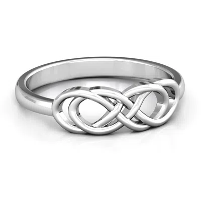 Jewlr Infinity Knot Promise Ring In Metallic