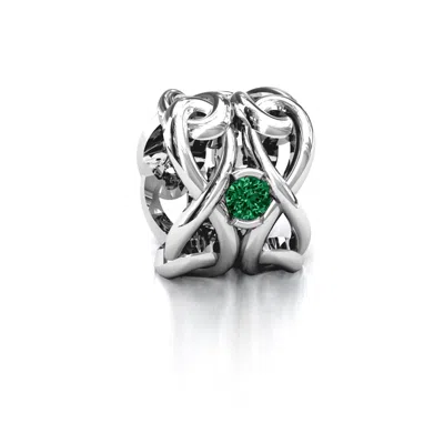 Jewlr Infinity Locks With Stones Bracelet Charm In Silver