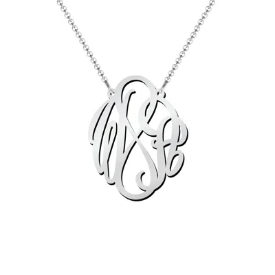 Jewlr Infinity Monogram Necklace In Red