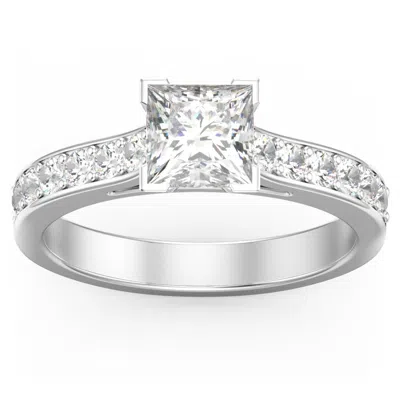 Jewlr Janelle Princess Cut Birthstone Ring In Metallic