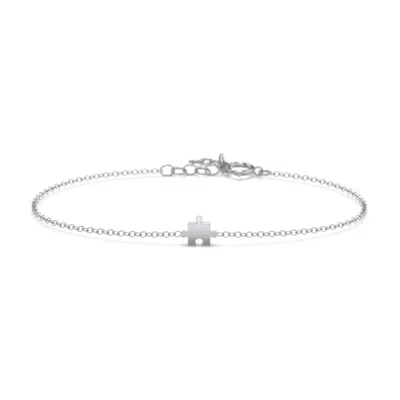 Jewlr Jigsaw Puzzle Piece Bracelet In Metallic