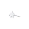 Jewlr Jigsaw Puzzle Shape Single Stud In White