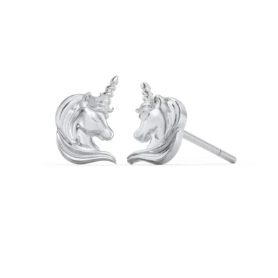 Jewlr Kids Unicorn Stud Earrings In Green