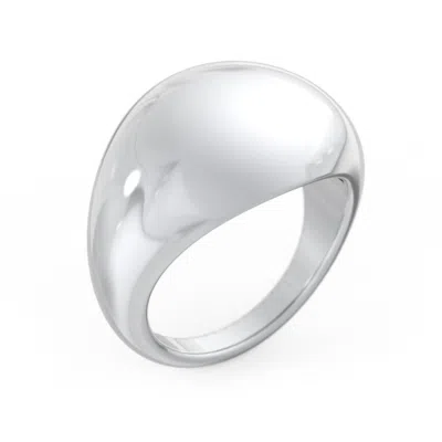 Jewlr Large Dome Statement Ring In Silver
