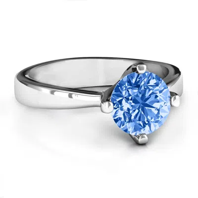 Jewlr Large Stone Solitaire Ring In Blue