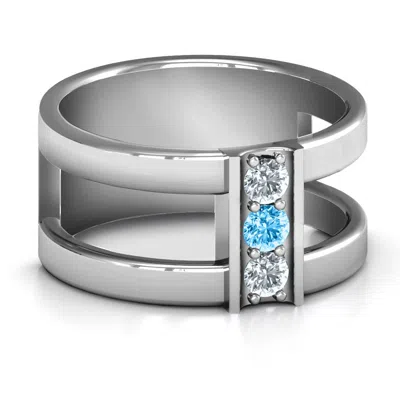 Jewlr Layers Of Love Ring In Gray