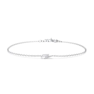 Jewlr Lightning Bolt Bracelet In Metallic