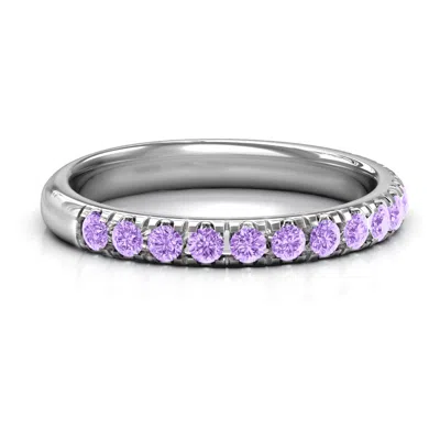Jewlr Love All Around Birthstone Ring In Silver