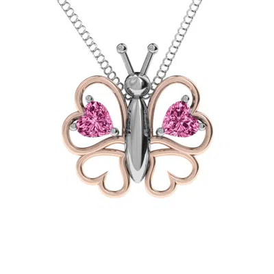 Jewlr Love Butterfly Daughters Pendant In Sterling Silver