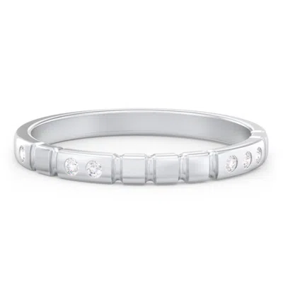 Jewlr "love" Morse Code Wedding Ring With Accents In Sterling Silver
