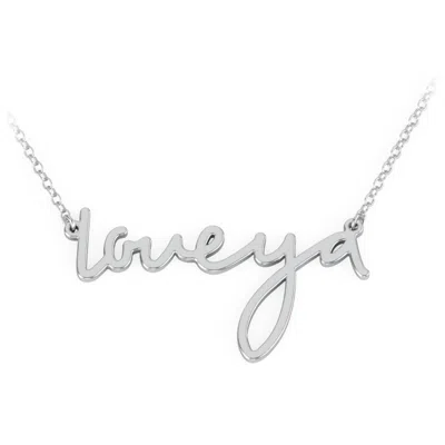 Jewlr Love Ya Necklace In Metallic