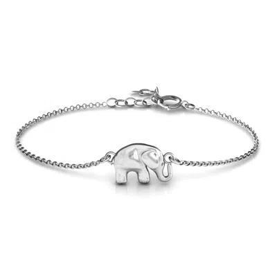 Jewlr Lucky Elephant Daughters Bracelet In Silver