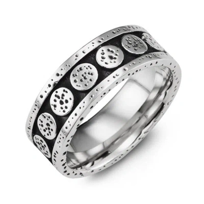 Jewlr Men's Banded Circle Cobalt Ring In Transparent