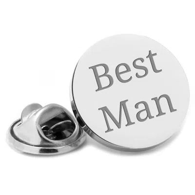 Jewlr Men's Classic Engravable Disc Lapel Pin In Gray