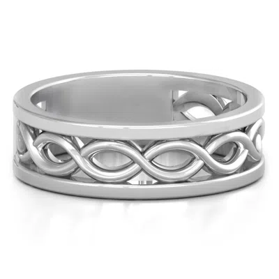 Jewlr Men's Diadem Infinity Ring In Sterling Silver