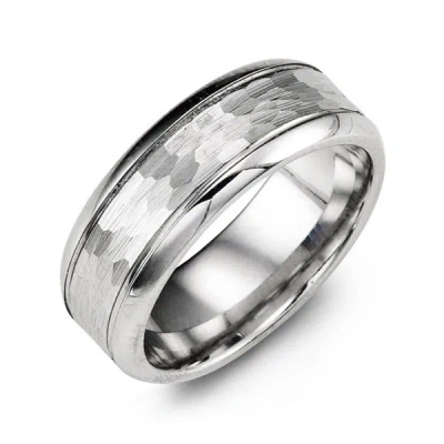 Jewlr Men's Hammered Cobalt Ring In Neutral