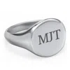 Jewlr Men's Round Signet Ring In Pattern