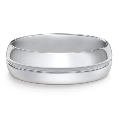 Jewlr Men's Titus Grooved Ring In Silver