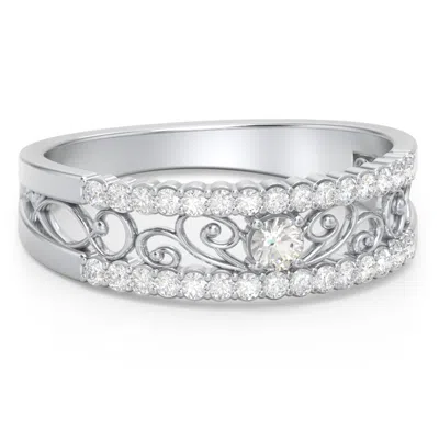 Jewlr Mesmeric Love Birthstone Ring In Silver