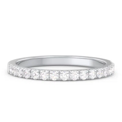 Jewlr Micro Pavé Half Eternity Wedding Band - 1/3 Ct. Tw. In Silver