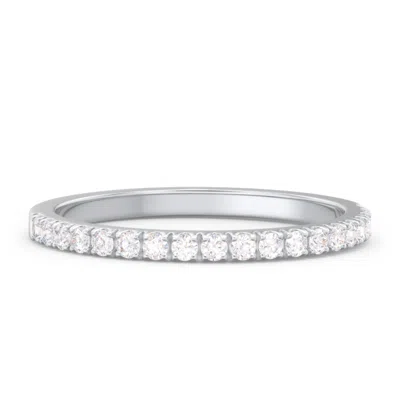 Jewlr Micro Pavé Half Eternity Wedding Band - 1/4 Ct. Tw. In Silver