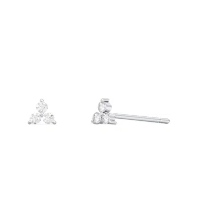 Jewlr Mini Cluster Stud Earrings In Purple