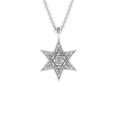 Jewlr Modern Star Of David Pendant In Silver