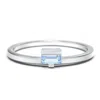 Jewlr Off-set Baguette Stackable Ring In Silver