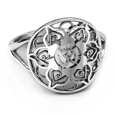 Jewlr Om Mandala Ring In Orange