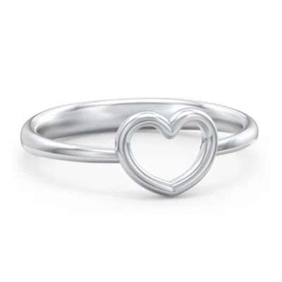 Jewlr Open Heart Ring In Gray