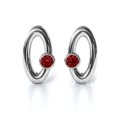 Jewlr Orbital Stud Birthstone Earrings In Neutral