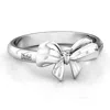 Jewlr Papillon Bow Ring In Silver