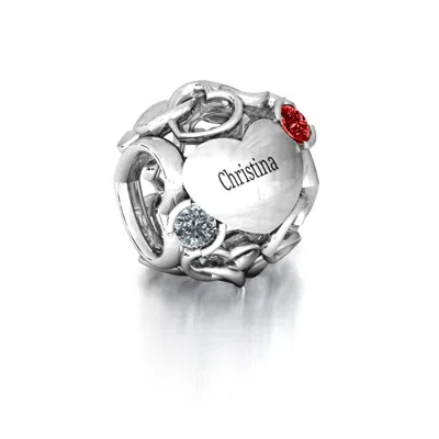Jewlr Party Of Hearts Birthstone Bracelet Charm In Pattern