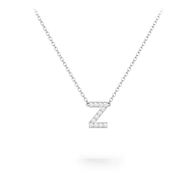 Jewlr Pavé Z Initial Necklace In Metallic
