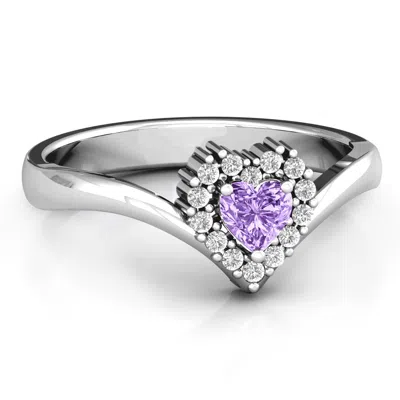 Jewlr Peak Of Love Ring In Silver
