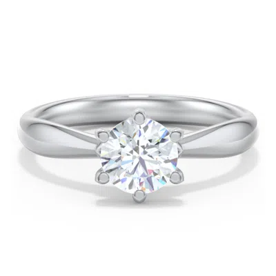 Jewlr Personalized Classic Diamond Solitaire With 6 Prong Setting In Metallic