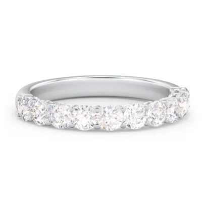 Jewlr Personalized Classic Shared Prong Half Eternity Wedding Band - 1 Ct. Tw. In Silver