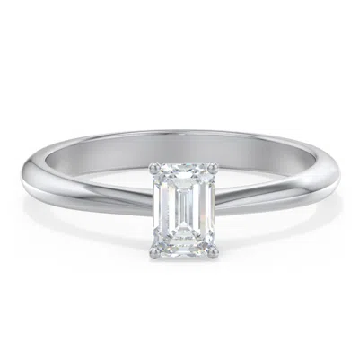 Jewlr Personalized Classic Solitaire Engagement Ring In Metallic