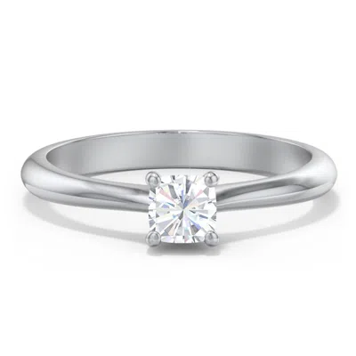 Jewlr Personalized Classic Solitaire Engagement Ring In Metallic