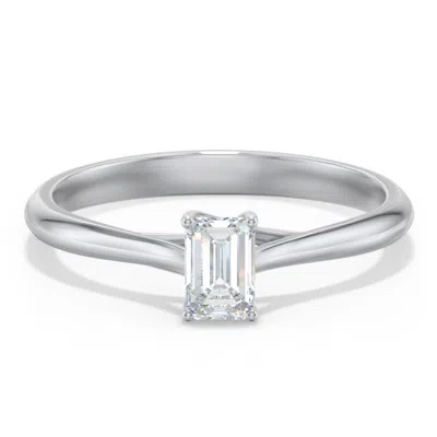 Jewlr Personalized Classic Solitaire Engagement Ring In Metallic