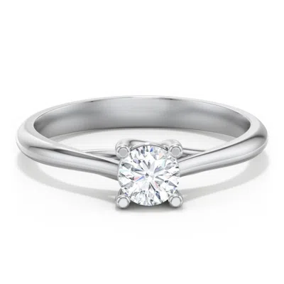 Jewlr Personalized Classic Solitaire Engagement Ring In Metallic