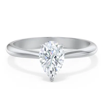 Jewlr Personalized Classic Solitaire Engagement Ring In Silver