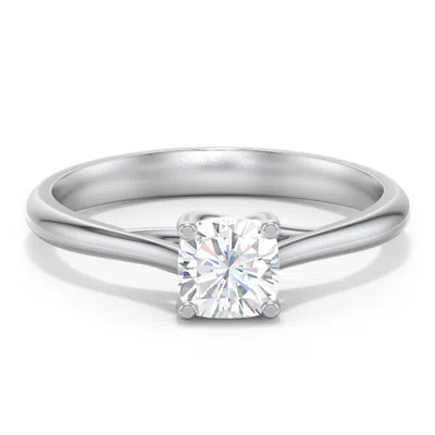 Jewlr Personalized Classic Solitaire Engagement Ring In Transparent