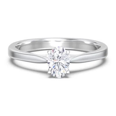 Jewlr Personalized Classic Solitaire Engagement Ring With White Gold Setting In Metallic