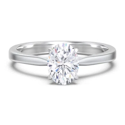 Jewlr Personalized Classic Solitaire Engagement Ring With White Gold Setting