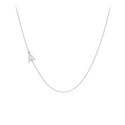 Jewlr Personalized Initial Station Necklace With 1 Letter In White