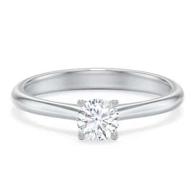 Jewlr Personalized Modern Round Solitaire Engagement Ring In Gold