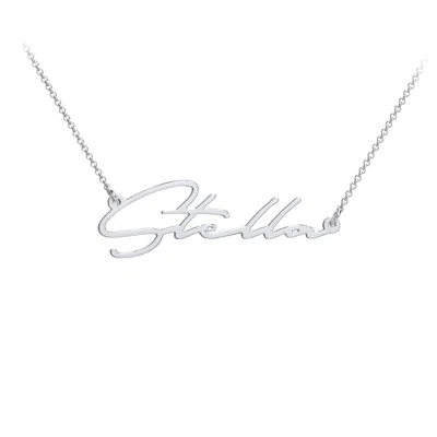 Jewlr Personalized Signature Name Necklace In Silver